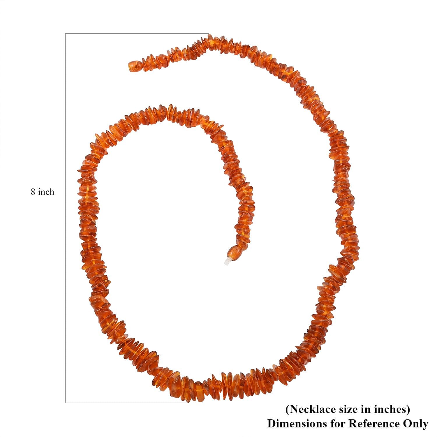 Baltic Amber Glowing Chips Necklace 25 Inches