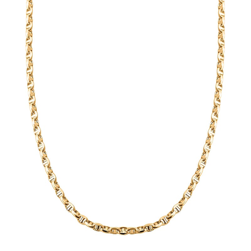 14K Yellow Gold 3mm Filk Chain Necklace 20 Inches 4.80 Grams