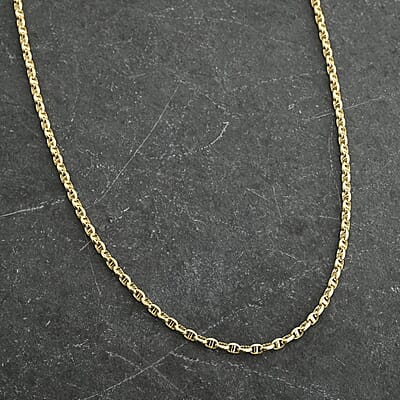 14K Yellow Gold 3mm Filk Chain Necklace 20 Inches 4.80 Grams