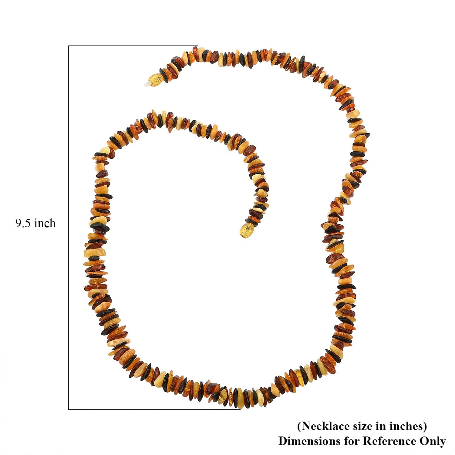 Baltic Amber Sun Glow Beaded Necklace 26 Inches