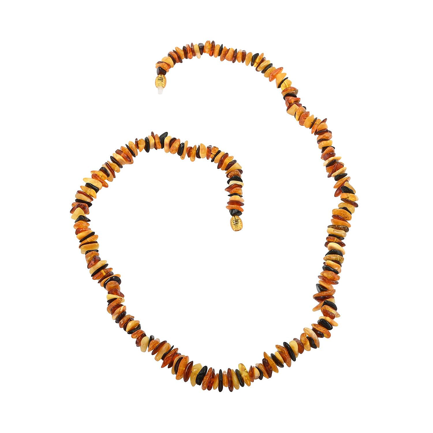 Multi Color Baltic Amber Chips Necklace