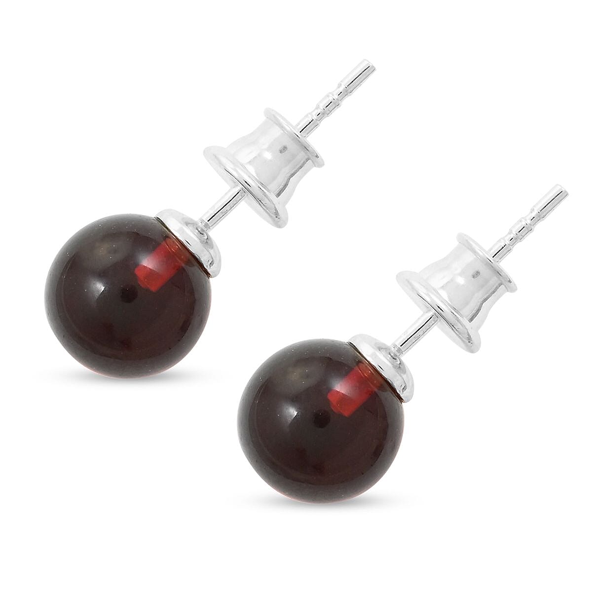 Baltic Amber Earrings in Sterling Silver image number 2