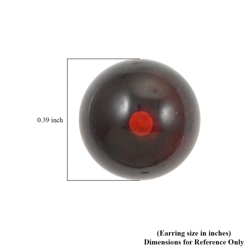 Baltic Amber Sphere Stud Earrings