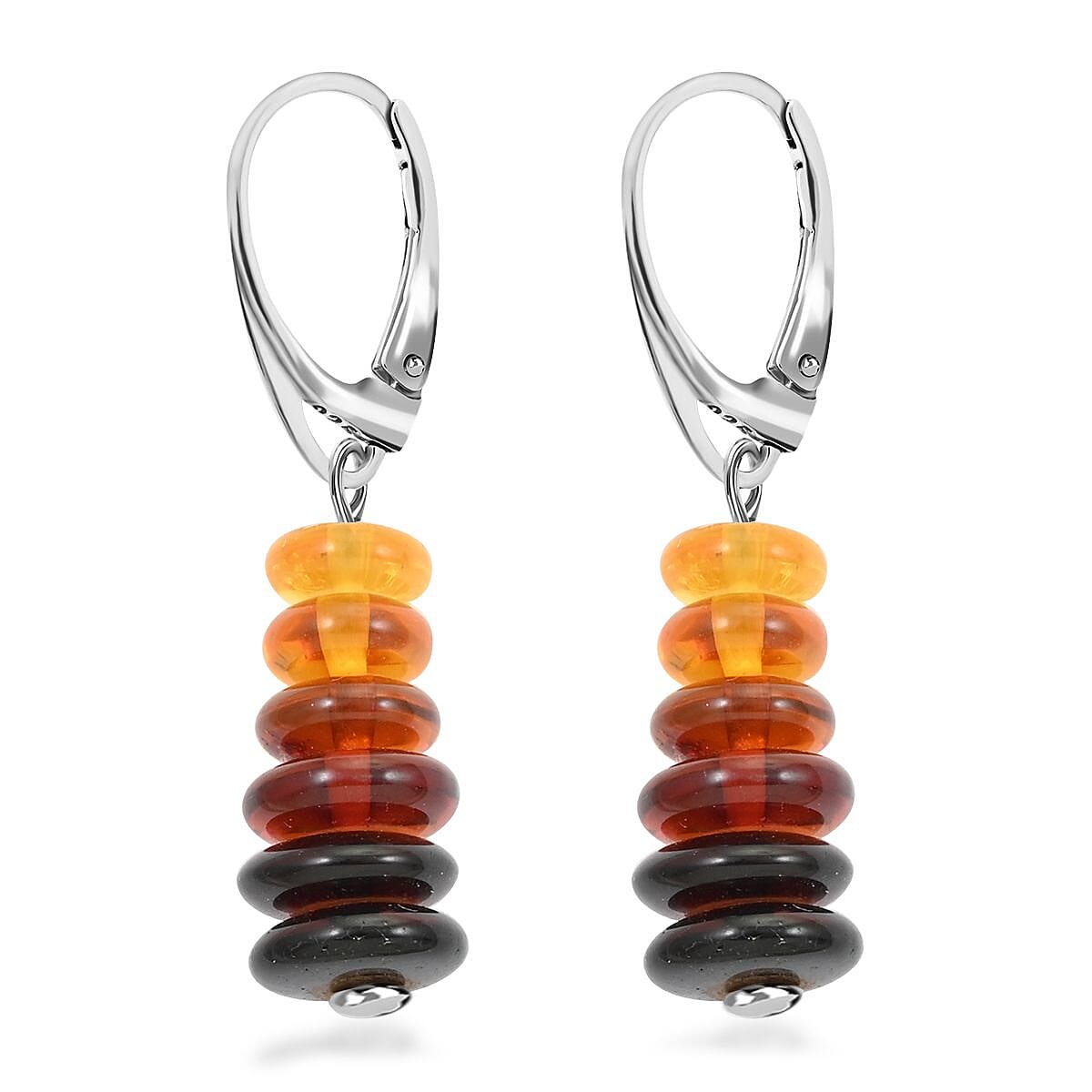 Baltic Amber Sunset Stack Drop Earrings