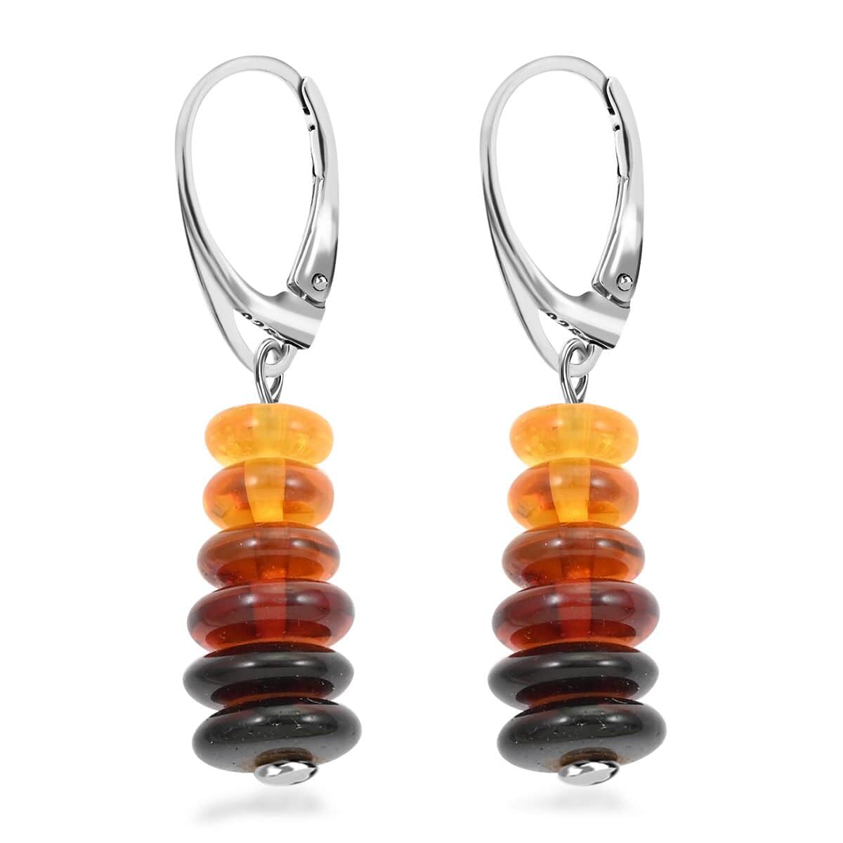 Baltic Amber Earrings in Sterling Silver image number 3