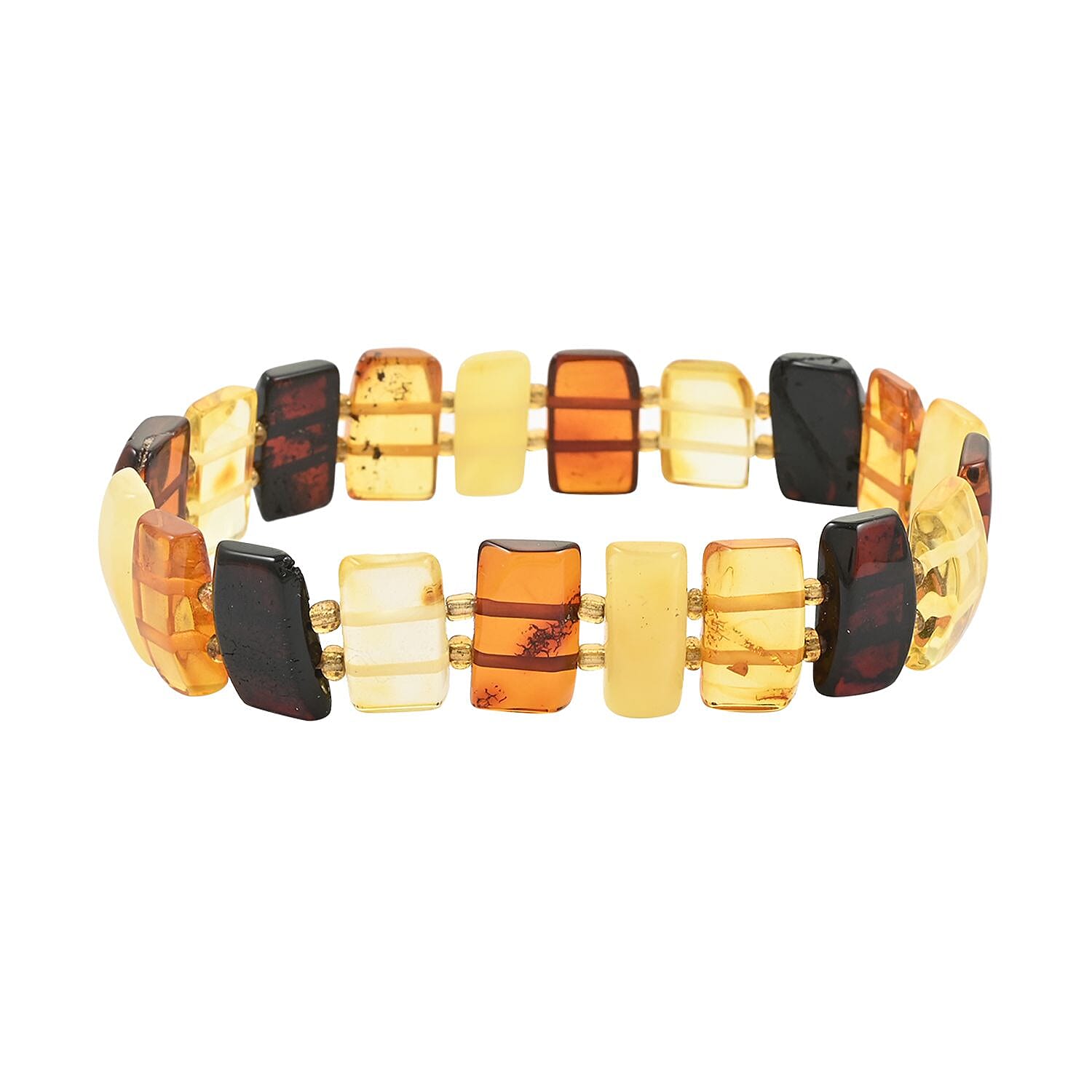 Multi Color Amber Stretch Bracelet