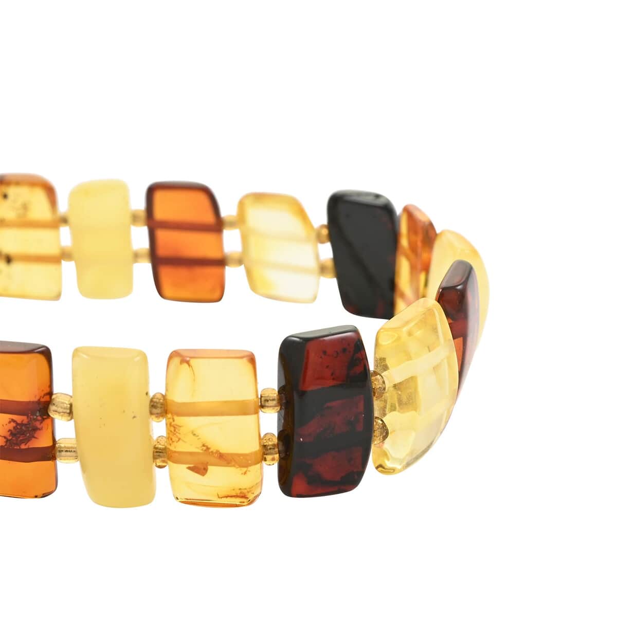 Multi Color Amber Stretch Bracelet image number 3