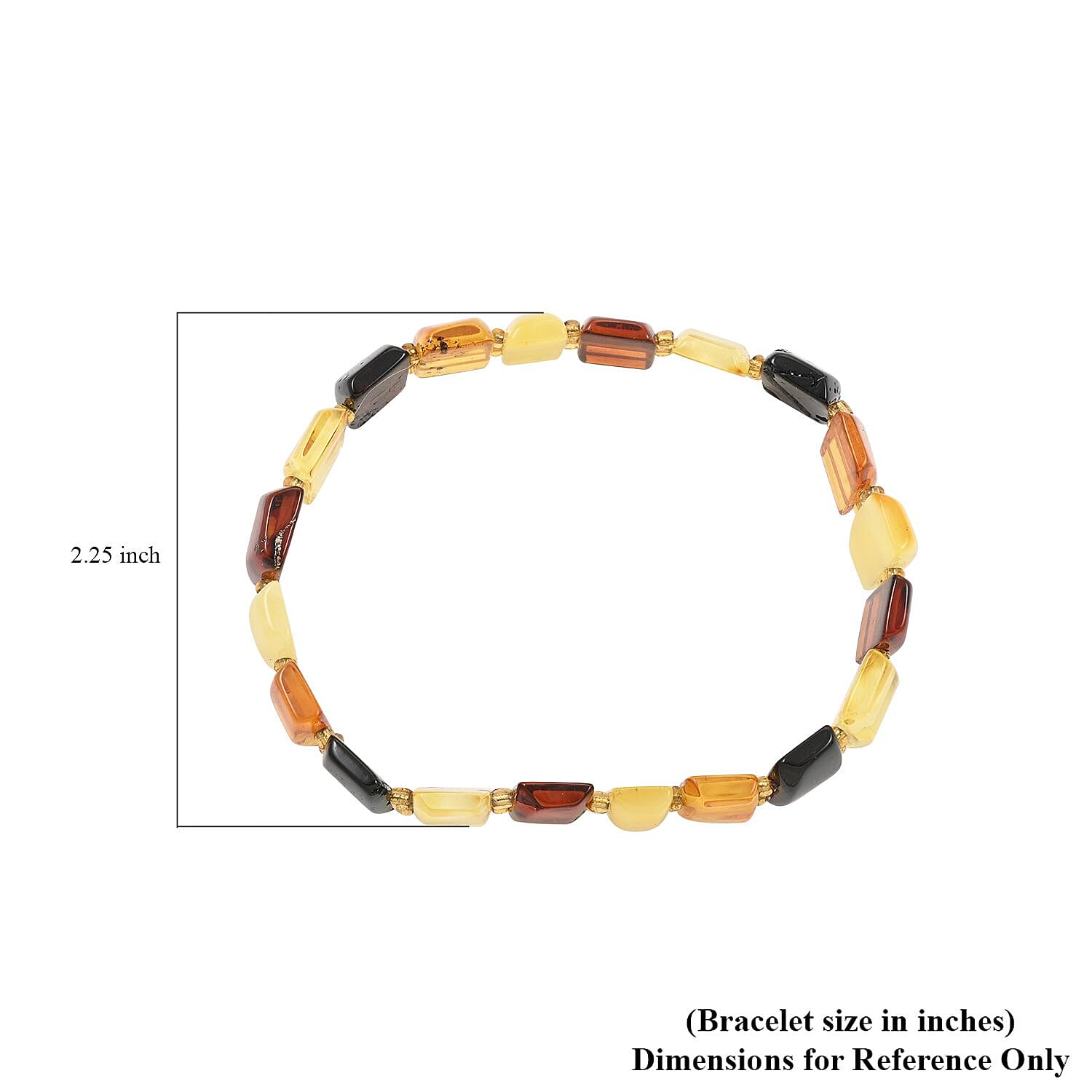 Multi Color Amber Stretch Bracelet