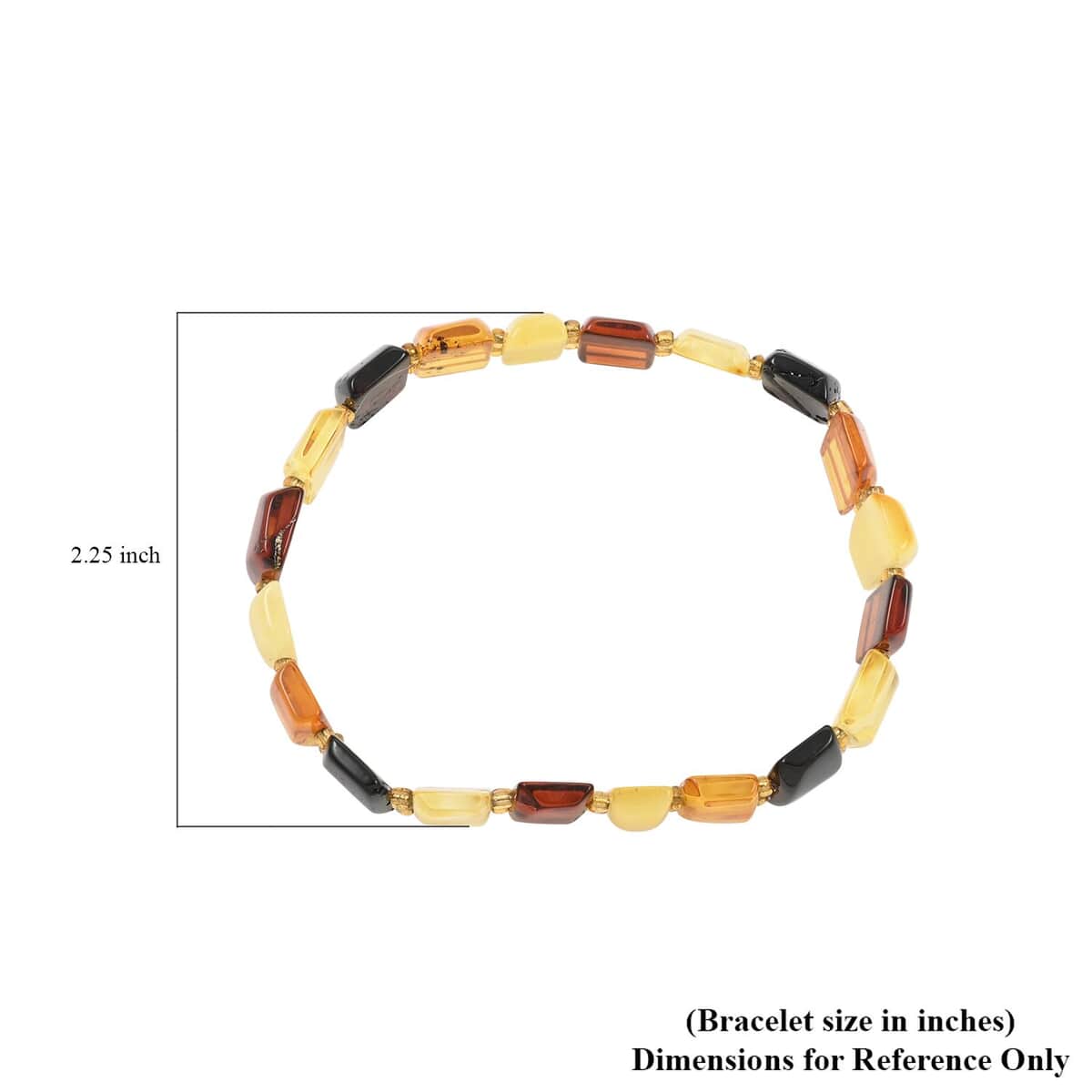 Multi Color Amber Stretch Bracelet image number 4