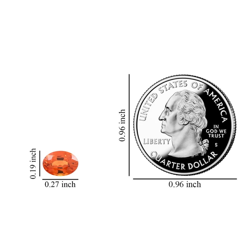 AAAA Orange Sapphire Set of 2 (Ovl 7x5 mm) 2.00 ctw