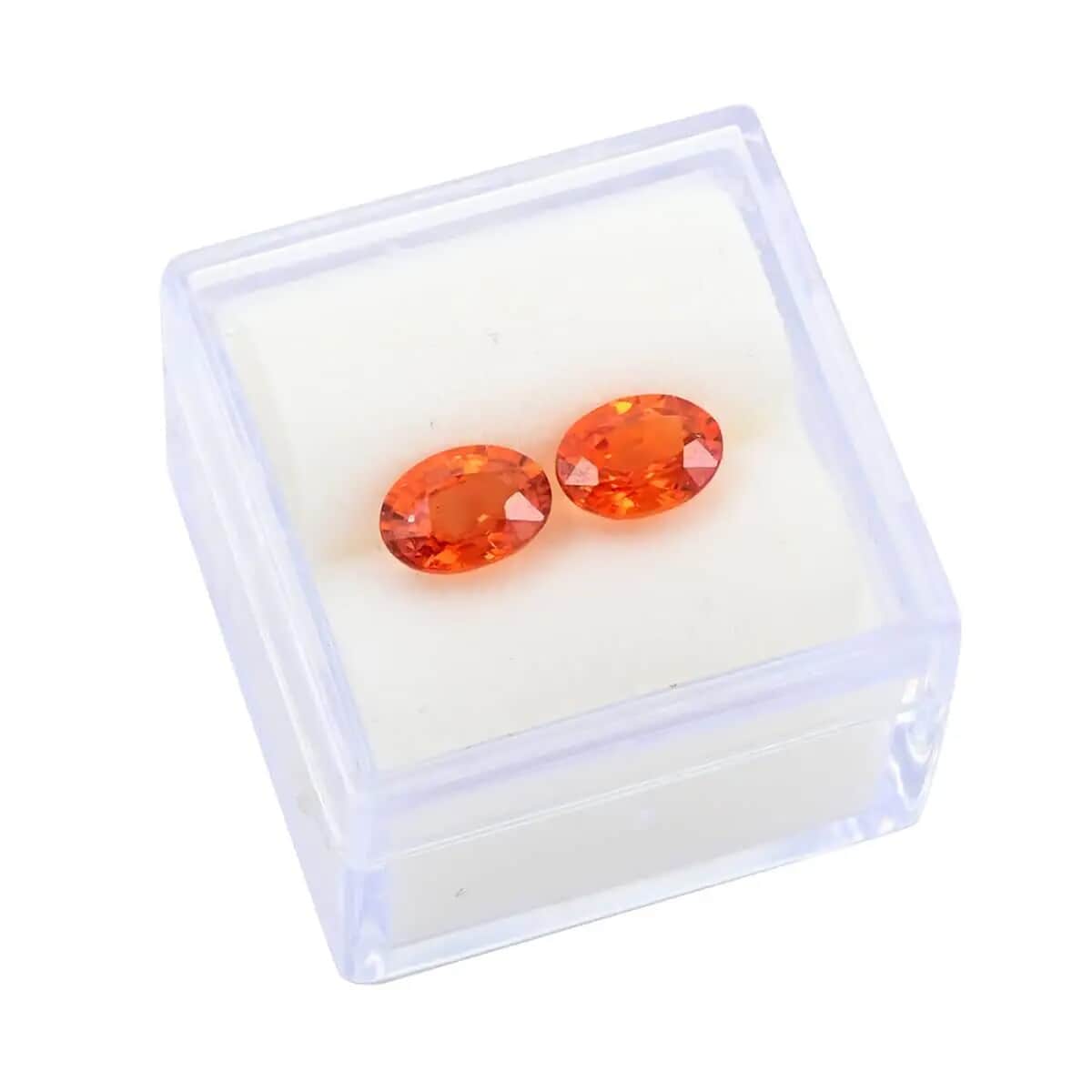 AAAA Orange Sapphire Set of 2 (Ovl 7x5 mm) 2.00 ctw image number 6