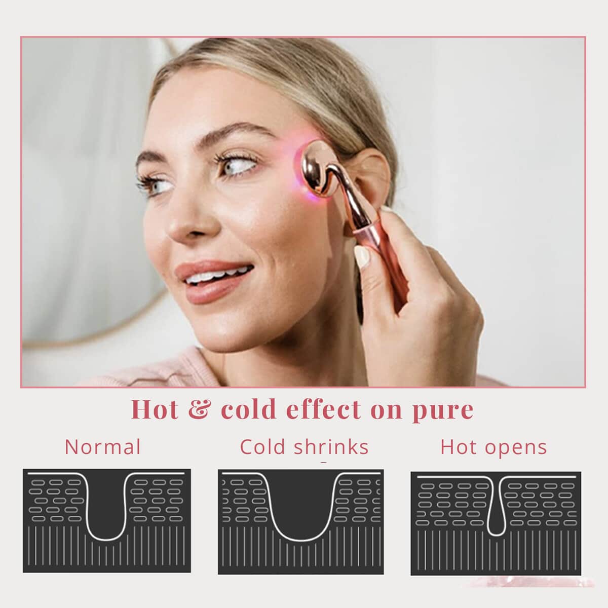 Closeout VANITY PLANET LED Sonic Heated Rose Quartz Beauty Bar image number 4