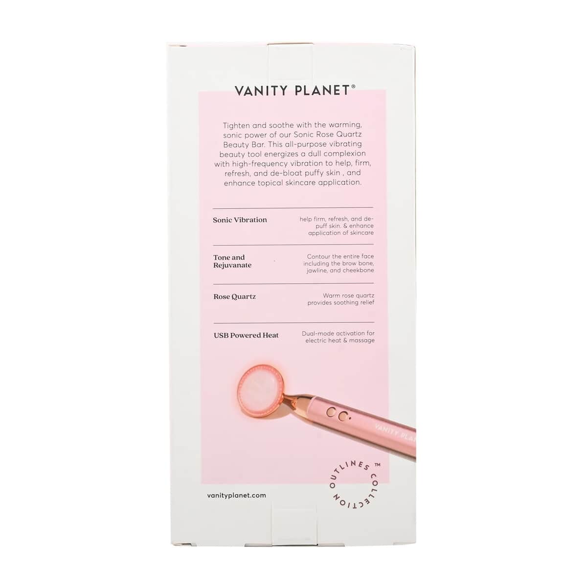 Closeout VANITY PLANET LED Sonic Heated Rose Quartz Beauty Bar image number 8