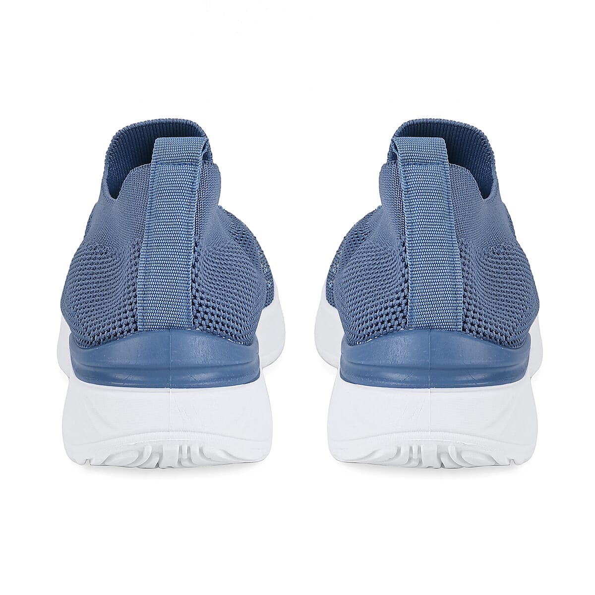 Sky Blue Women's Crystal Jeweled Knit Vented Trainers - (Size 11-11.5) image number 4