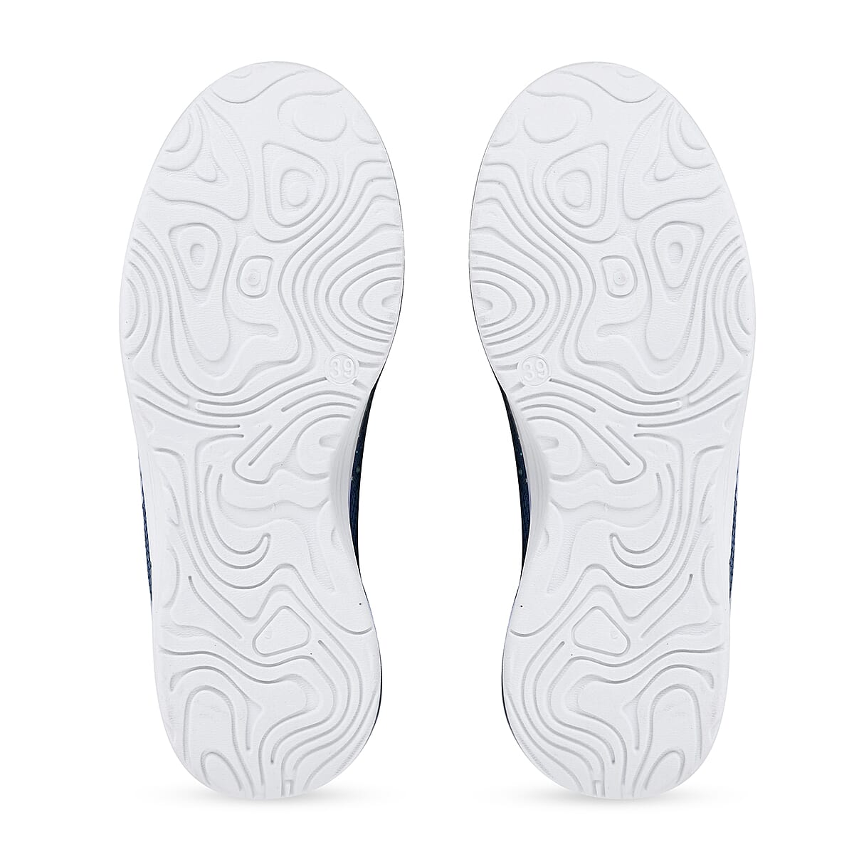 Sky Blue Women's Crystal Jeweled Knit Vented Trainers - (Size 11-11.5) image number 5