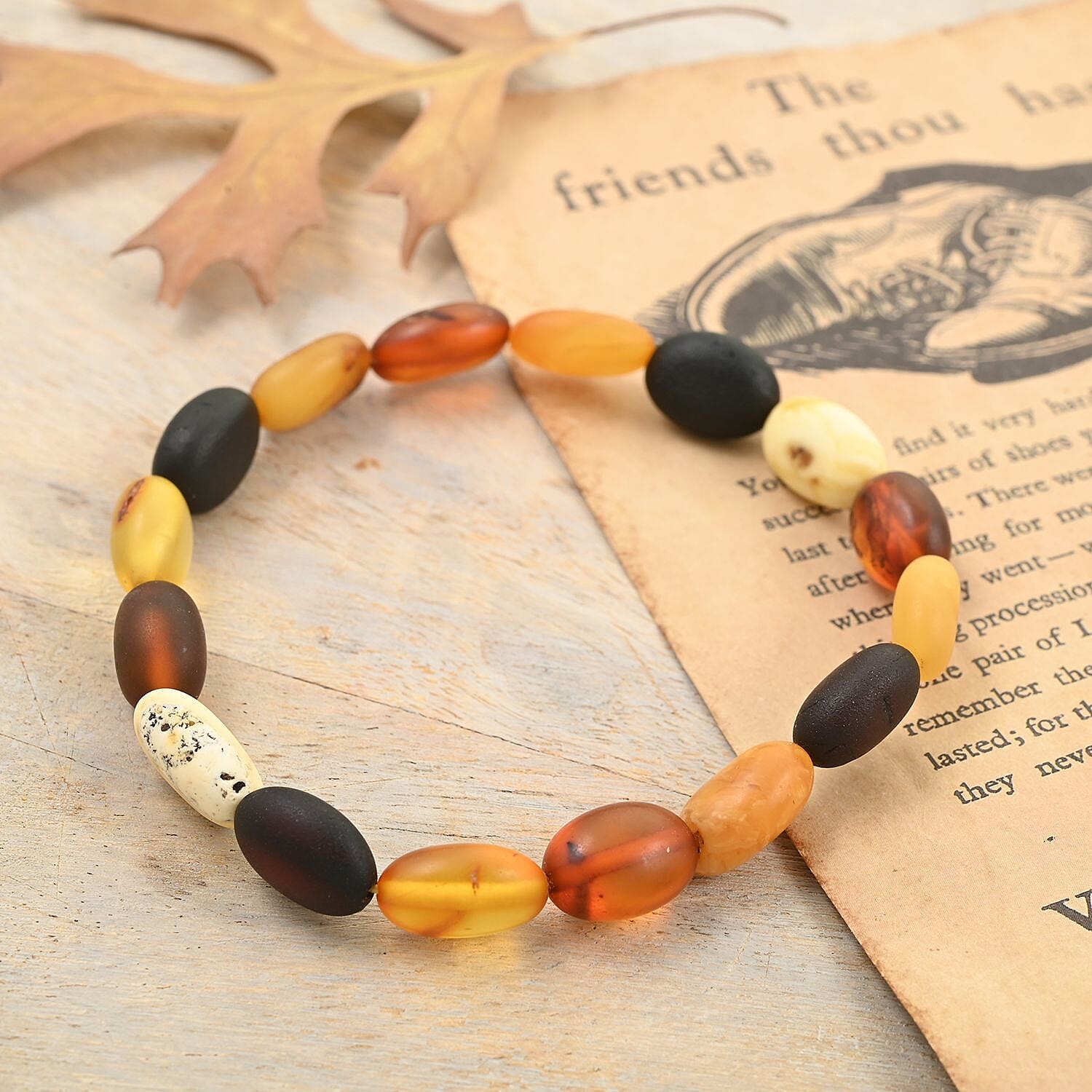 Baltic Amber Stretch Bracelet 48.00 ctw