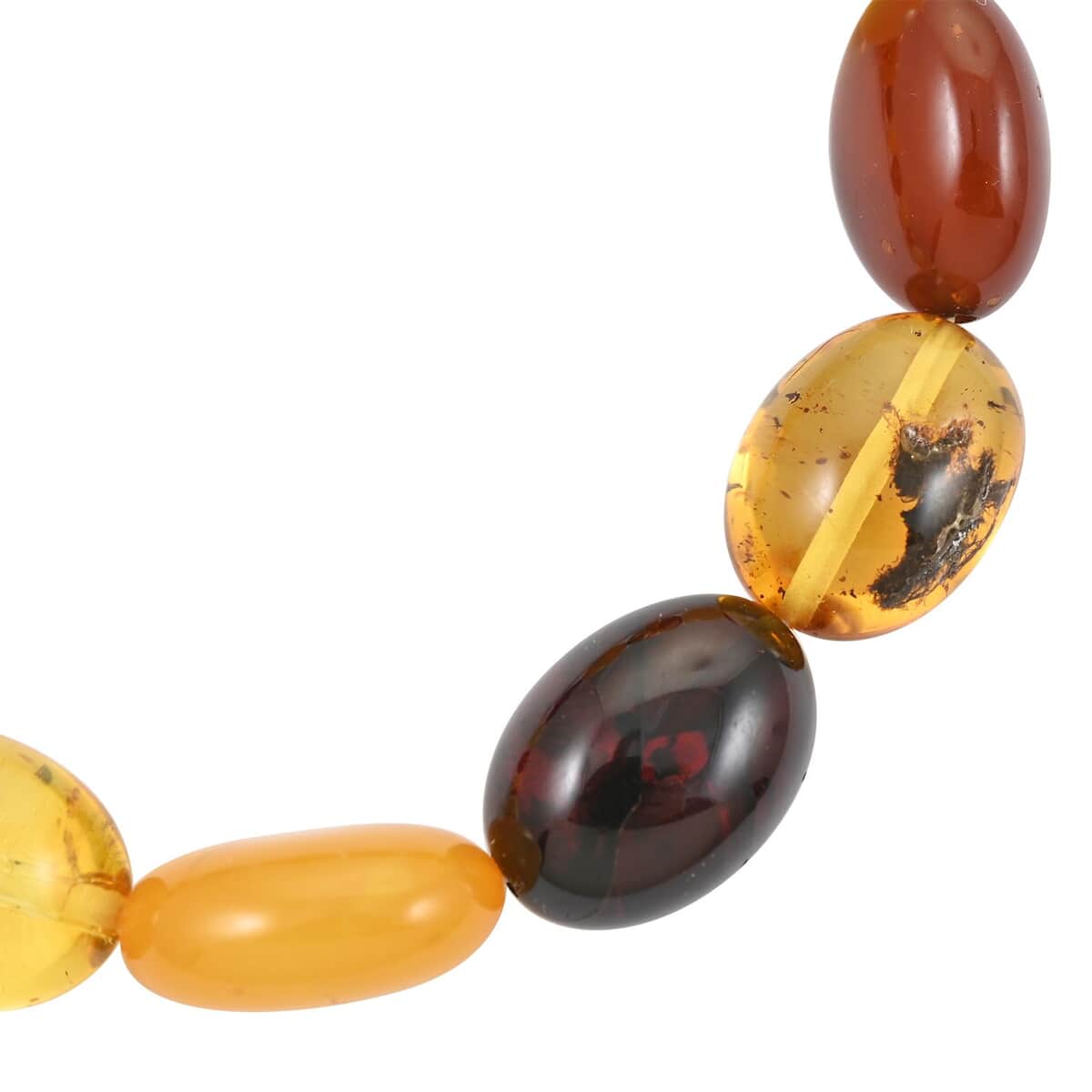 Multi Color Amber Beaded Stretch Bracelet image number 2