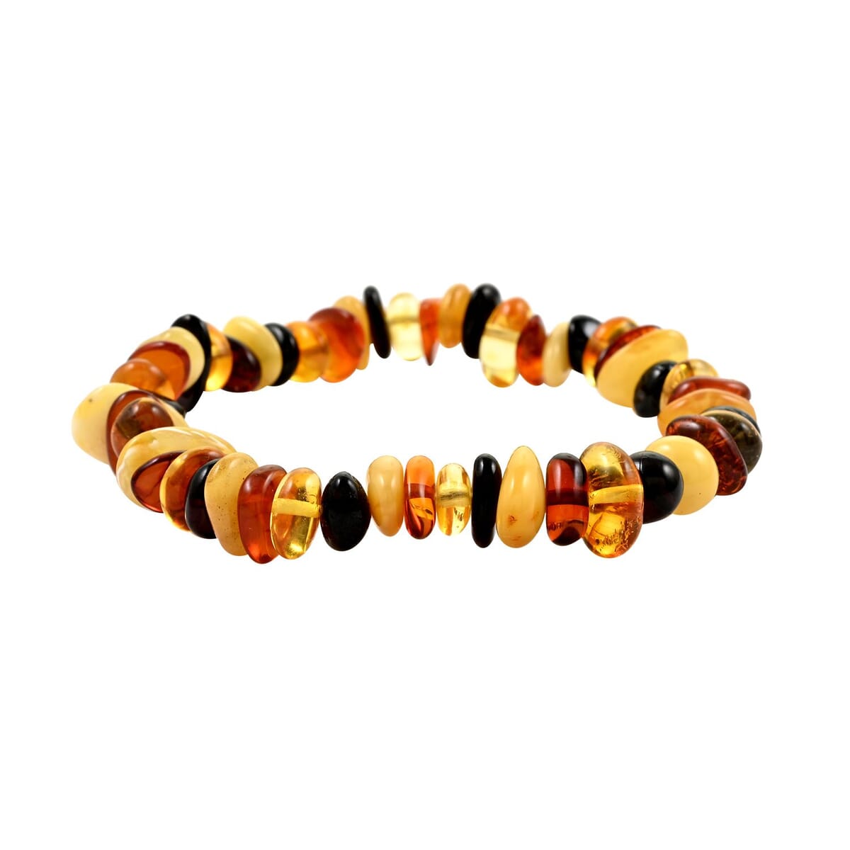 Baltic Multi Colored Amber Oval Bracelet Baltic Multi Colored Amber Oval Bracelet