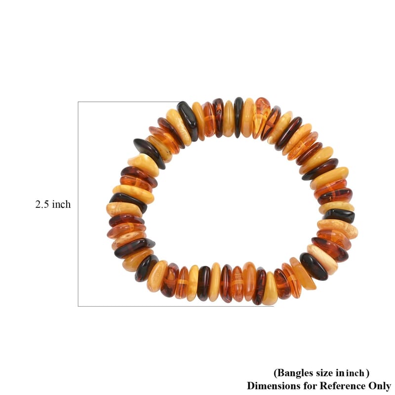 Baltic Amber Stretch Bracelet 114.00 ctw