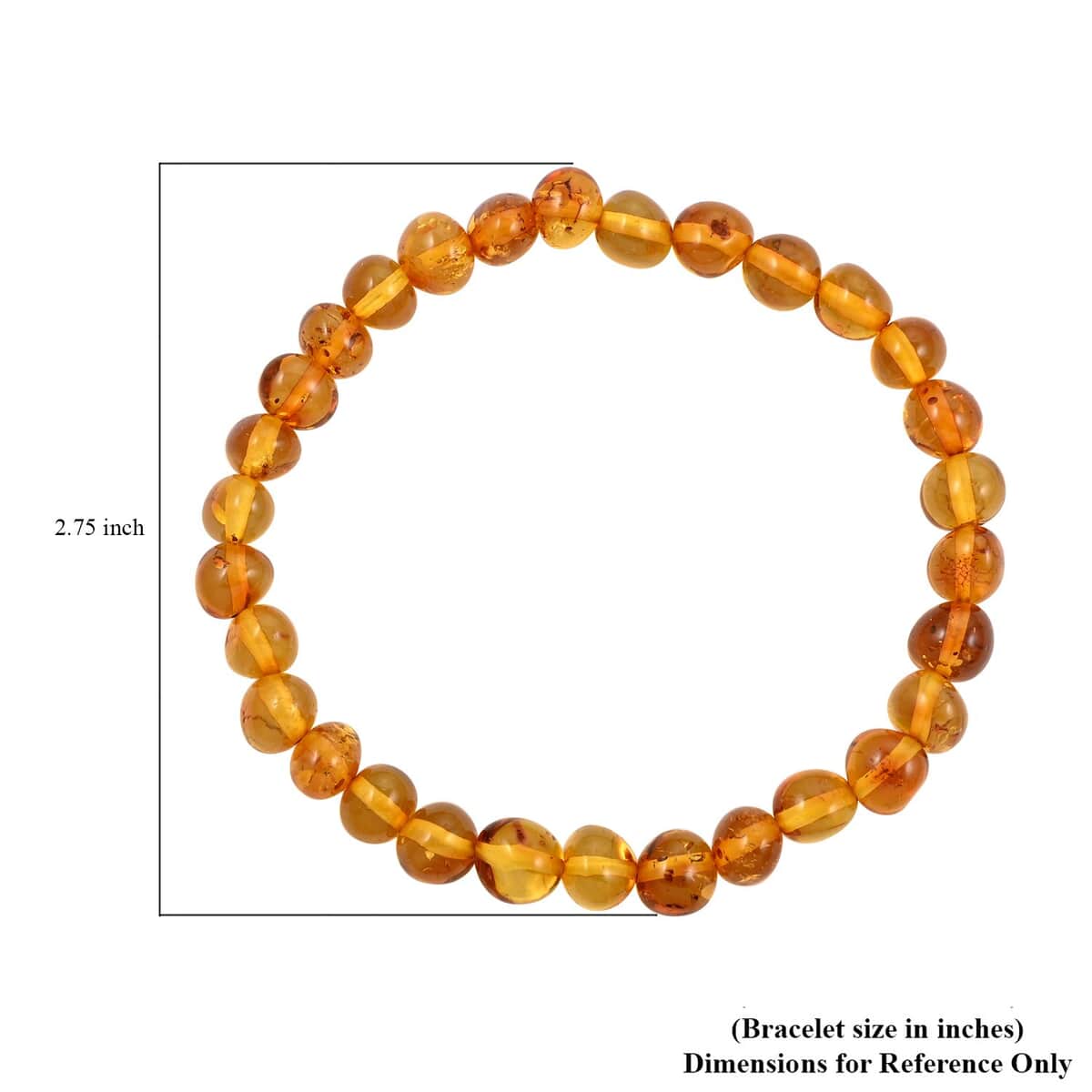 Baltic Amber Stretch Bracelet 22.00 ctw image number 3