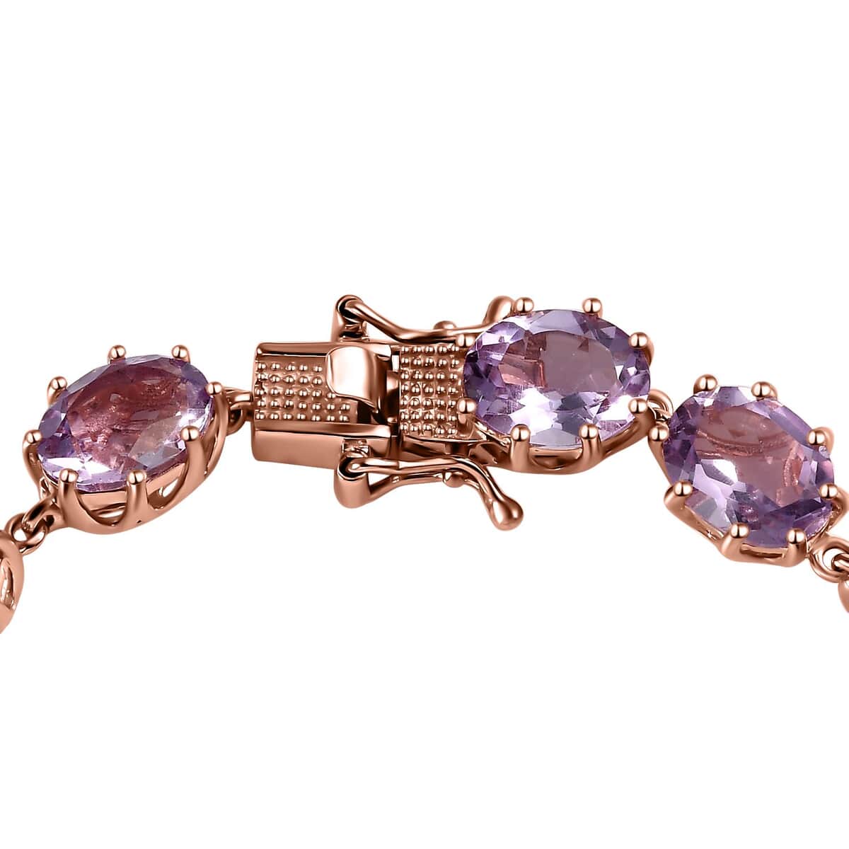 Premium Rose De France Amethyst Bracelet in Vermeil Rose Gold Over Sterling Silver (8.00 In) 29.35 ctw image number 3