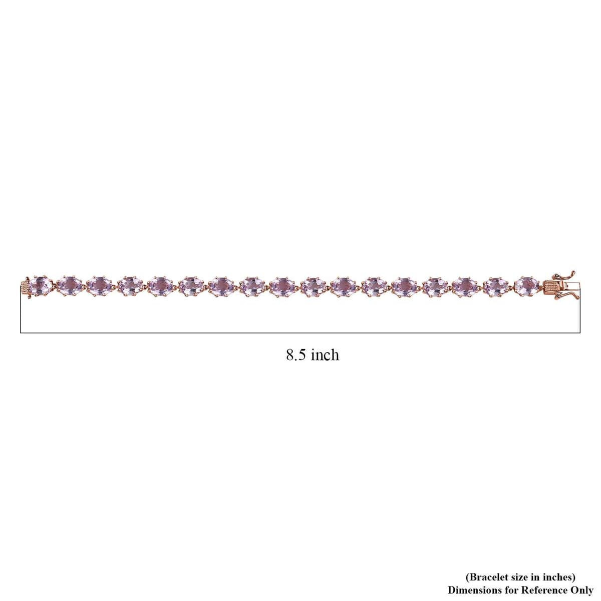 Premium Rose De France Amethyst Bracelet in Vermeil Rose Gold Over Sterling Silver (8.00 In) 29.35 ctw image number 4