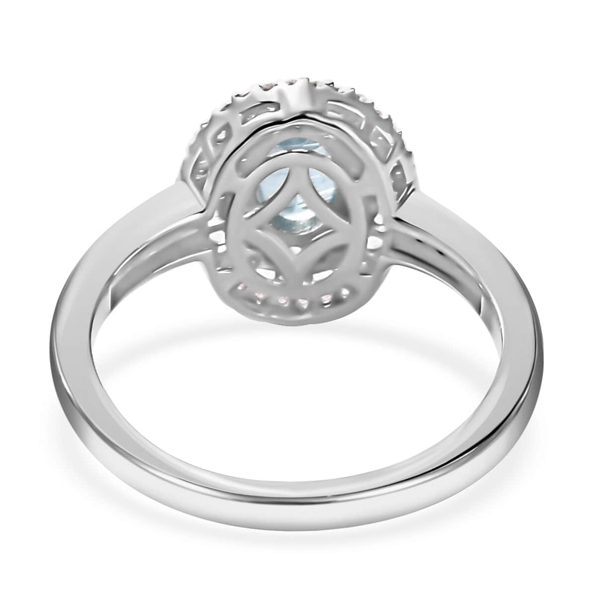 Premium Marine Kyanite, Multi Gemstone Ring in Platinum Over Sterling Silver (Size 10.0) 1.35 ctw image number 4