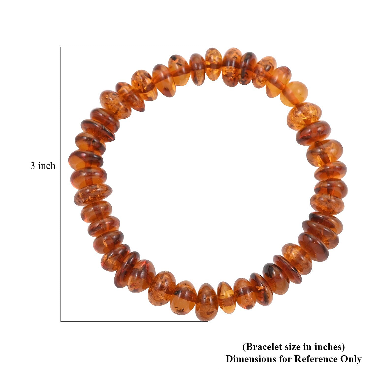 Baltic Amber Stretch Bracelet 80.00 ctw