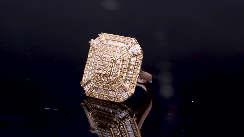 Natural Champagne Diamond Ring in Sterling Silver