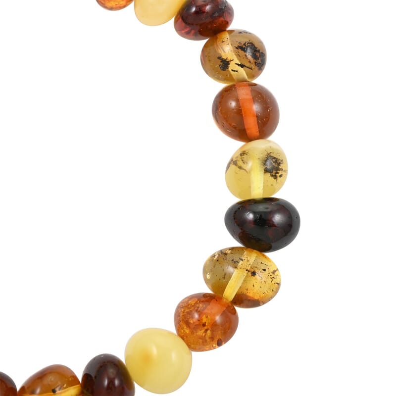 Amber Beaded Stretch Bracelet 