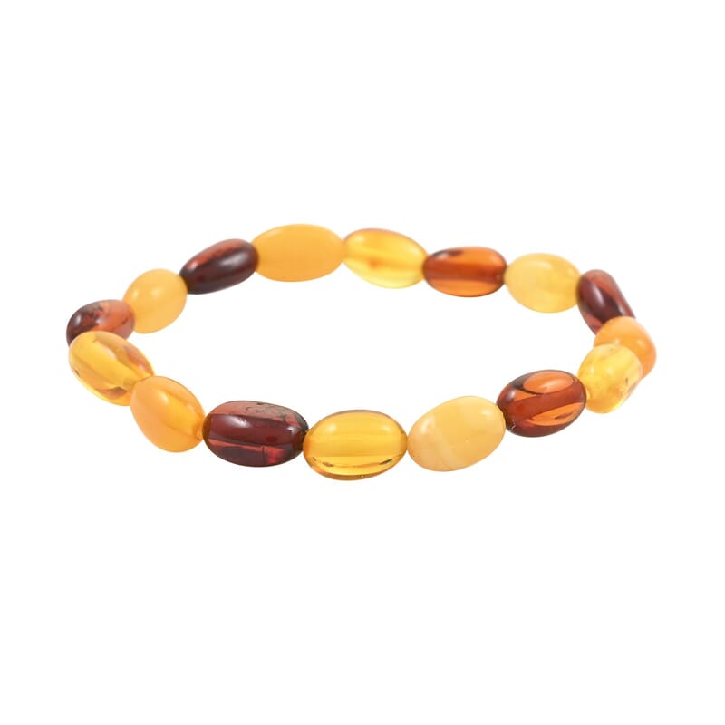 Baltic Amber Beaded Baby Size Stretch Bracelet