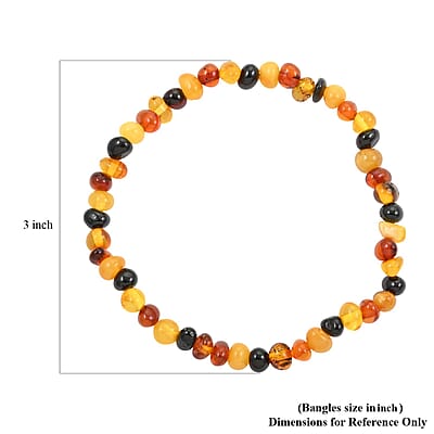 Autumn Baltic Amber Beaded Stretch Bracelet