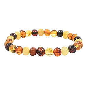 Baltic Amber Beaded Stretch Bracelet