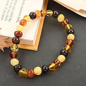 Baltic Amber Beaded Stretch Bracelet