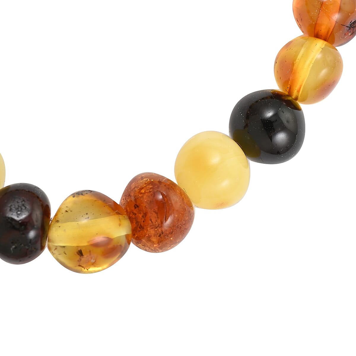 Baltic Amber Beaded Stretch Bracelet image number 2