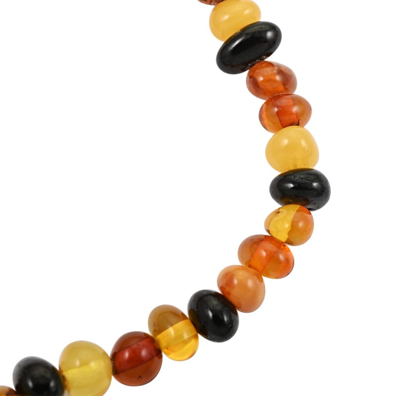 Baltic Amber Harmony Beaded Stretch Bracelet