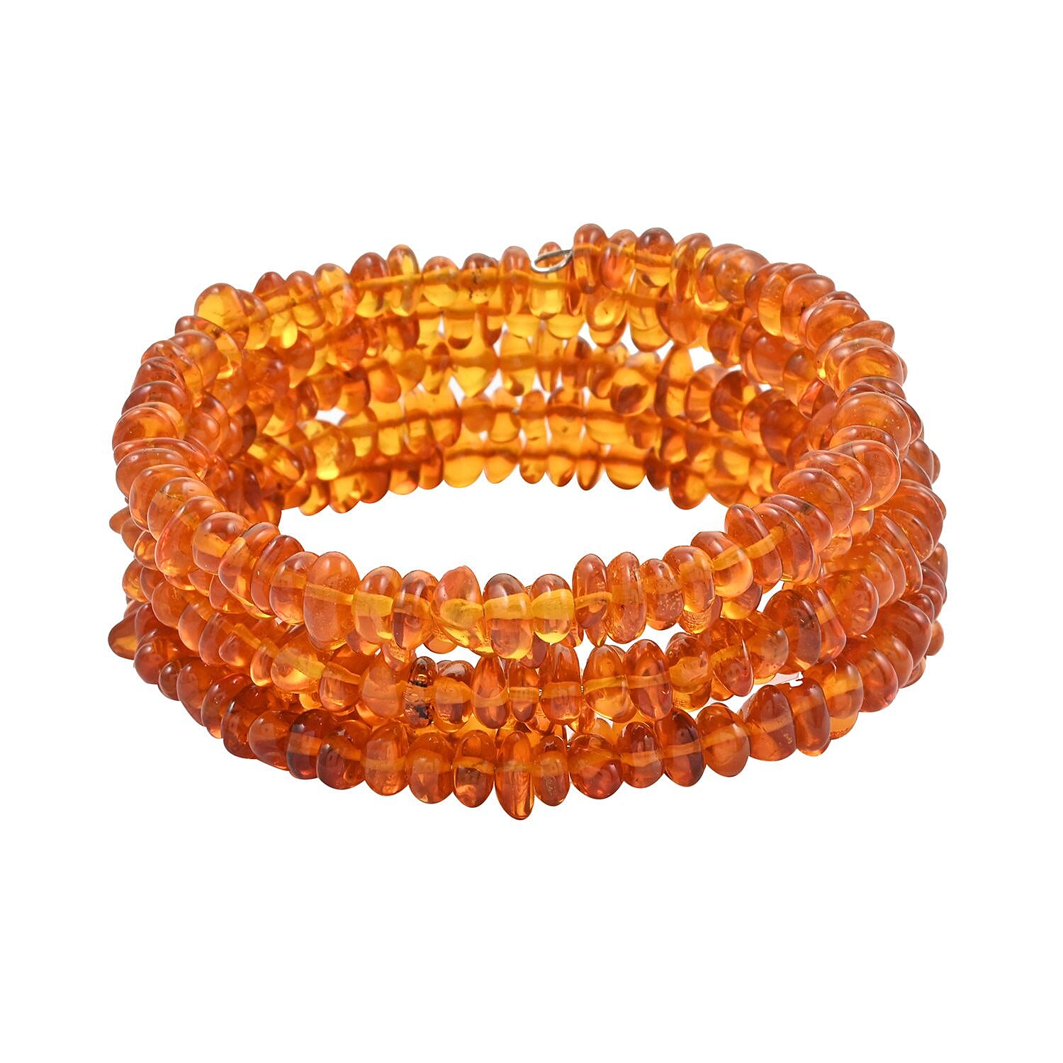 Baltic Amber Beaded Multi Layer Stretch Bracelet