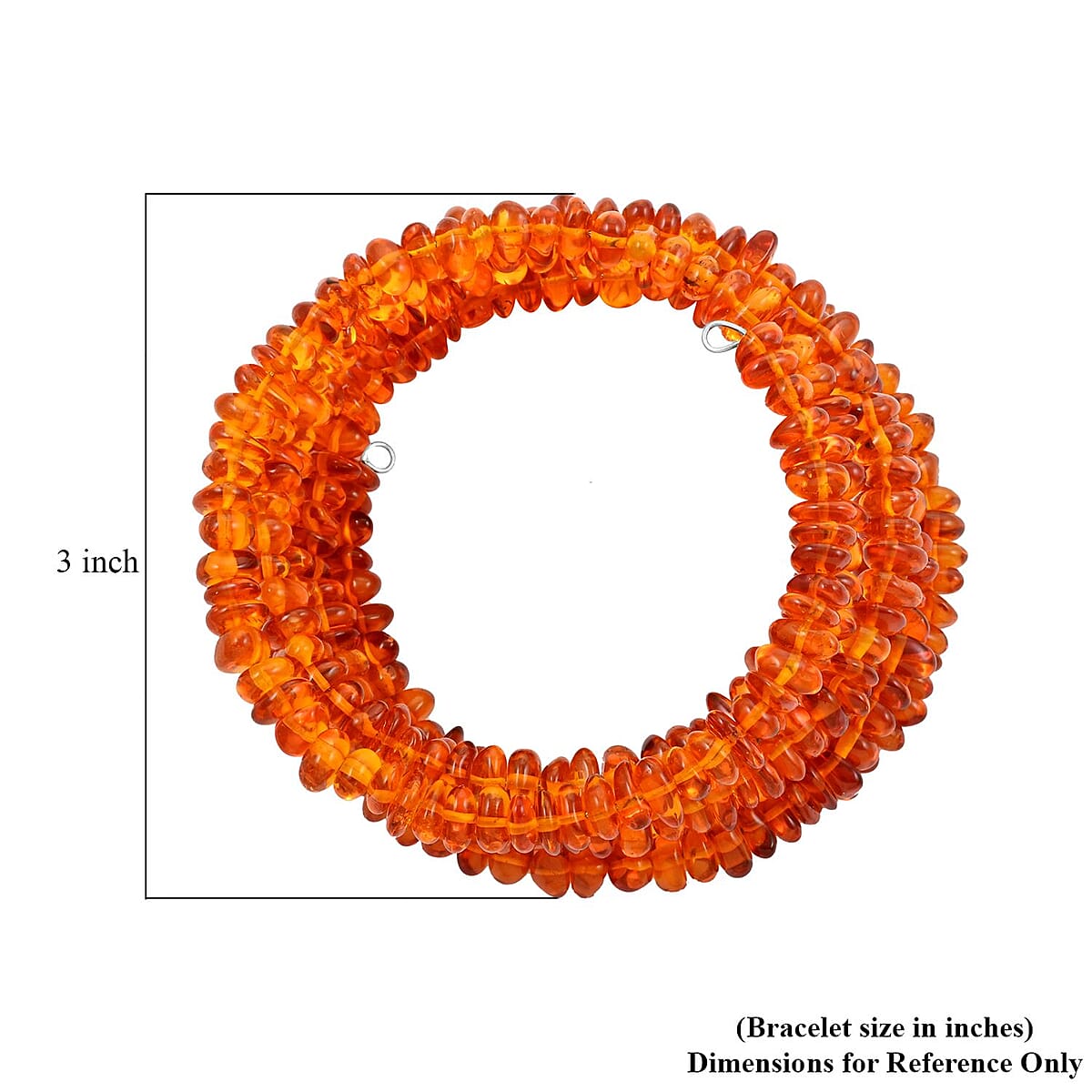 Baltic Amber Beaded Multi Layer Stretch Bracelet image number 3