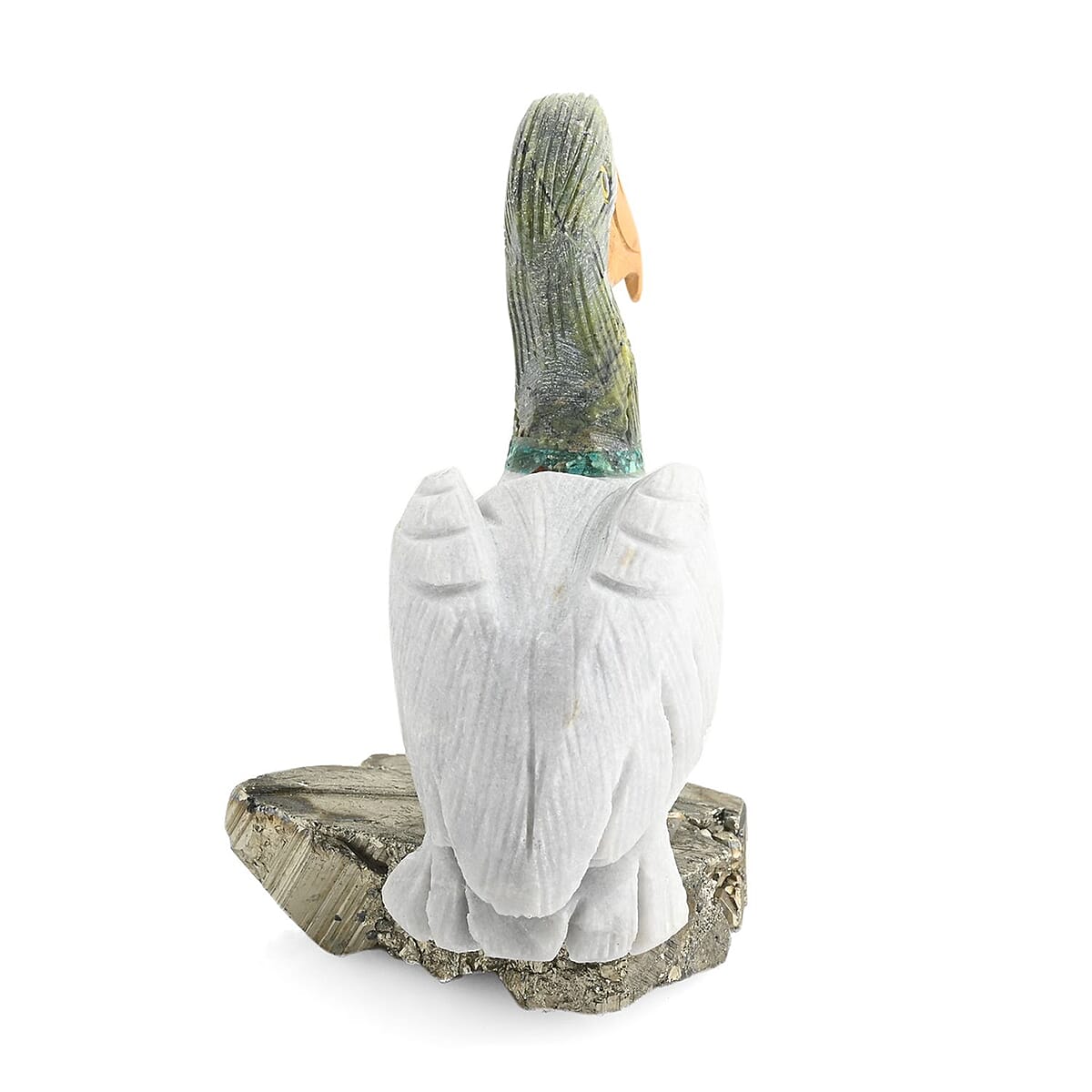 Multi Gemstone Carved Pelican Approx. 1300ctw image number 2