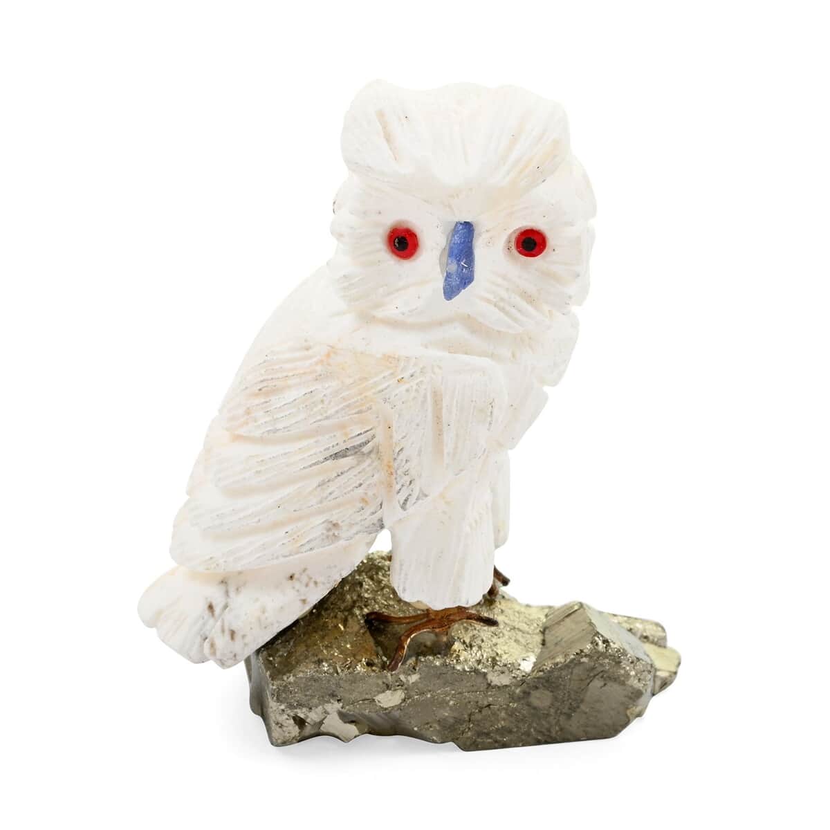 Multi Gemstone Carved Owl Approx. 1325ctw image number 0