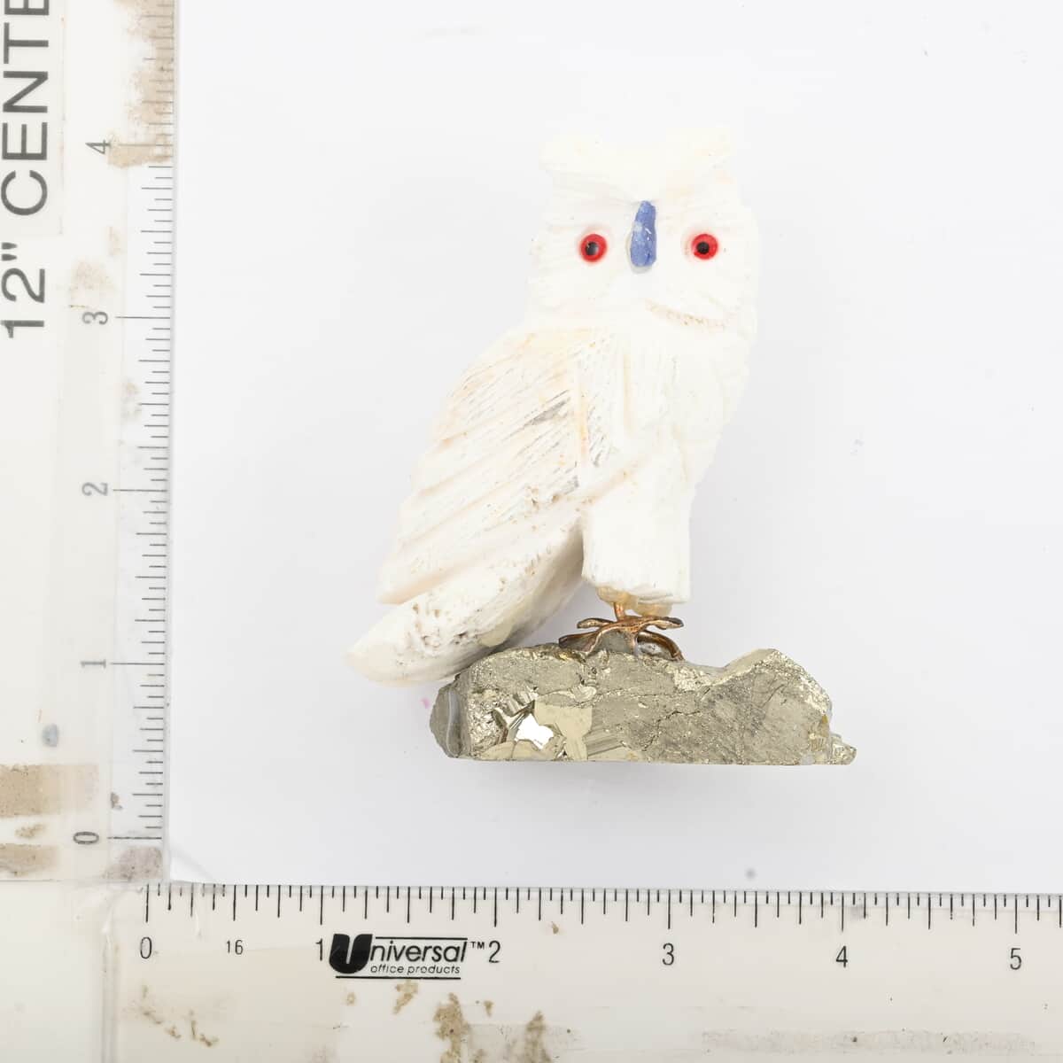 Multi Gemstone Carved Owl Approx. 1325ctw image number 7