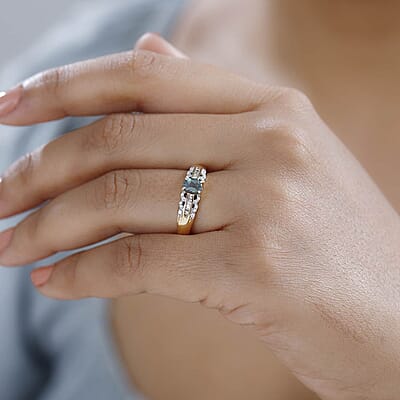 Iliana AAA Narsipatnam Alexandrite and G-H SI Diamond 0.75 ctw Ring in 18K Yellow Gold (Size 10.0) 4.90 Grams