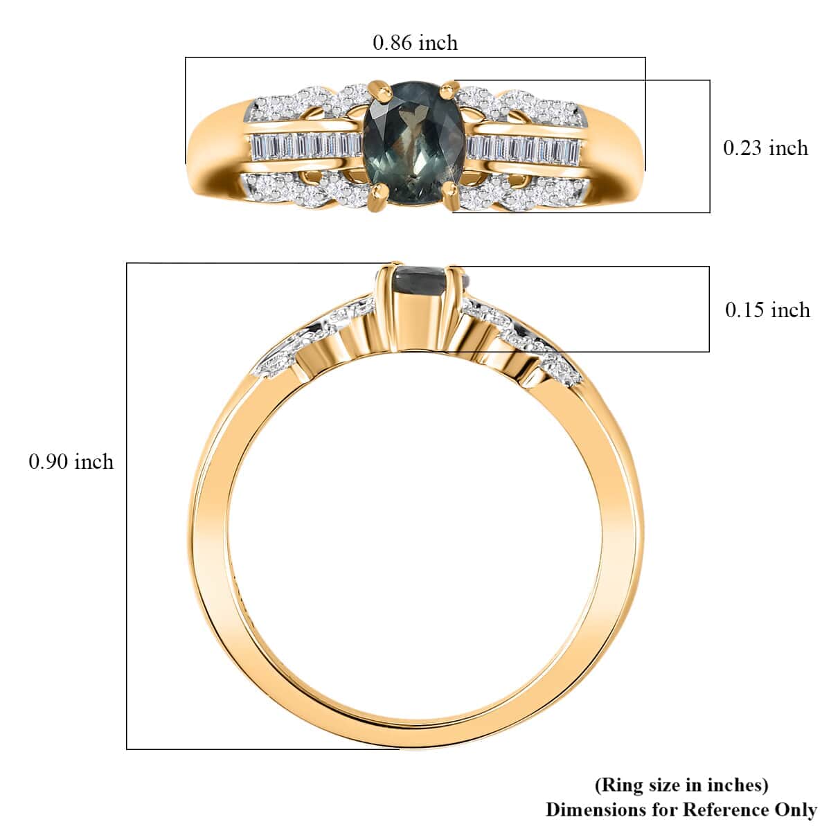 Iliana 18K Yellow Gold AAA Narsipatnam Alexandrite, Diamond (G-H, SI) Ring (Size 10.0) 0.75 ctw image number 5