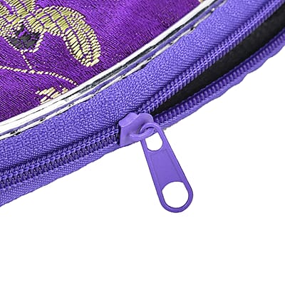 Livmore Set of 10 Purple Color Multi-Purpose Jewelry Bags with Zipper, Each Size has Two Bag
