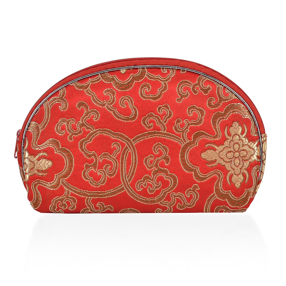 Set of 10 Red Color Multi-Purpose Jewelry Bags with Zipper, Each Size has Two Bag image number 1