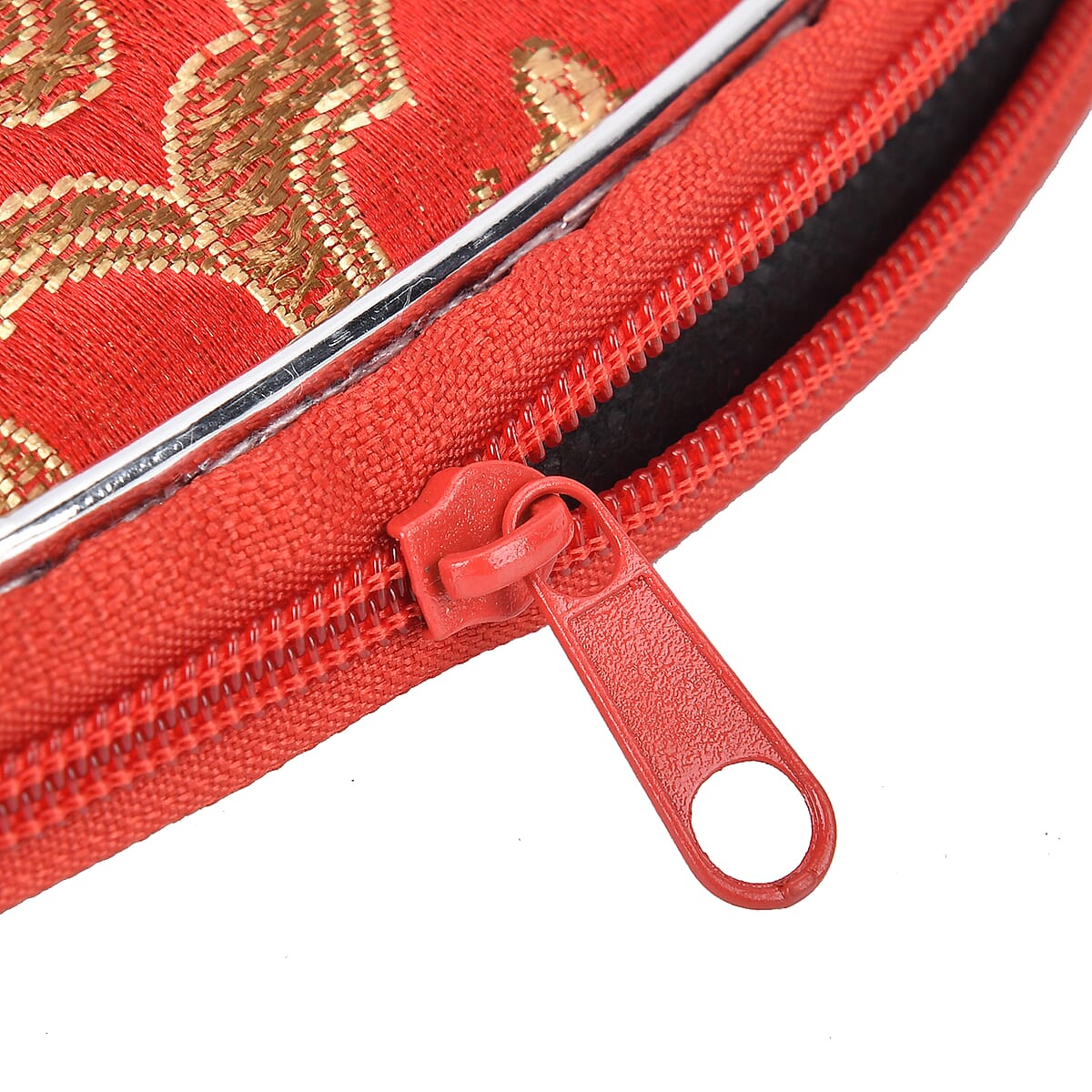 Set of 10 Red Color Multi-Purpose Jewelry Bags with Zipper, Each Size has Two Bag image number 4