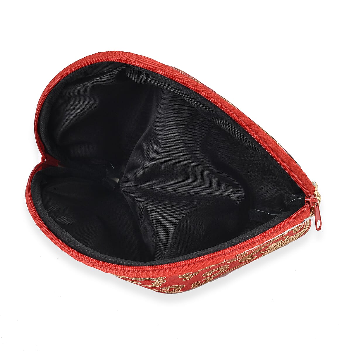 Set of 10 Red Color Multi-Purpose Jewelry Bags with Zipper, Each Size has Two Bag image number 5