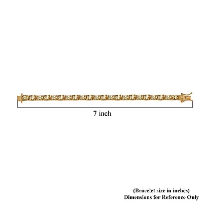 Brazilian Heliodor Tennis Bracelet in Vermeil Yellow Gold Over Sterling Silver (6.50 In) 16.25 ctw