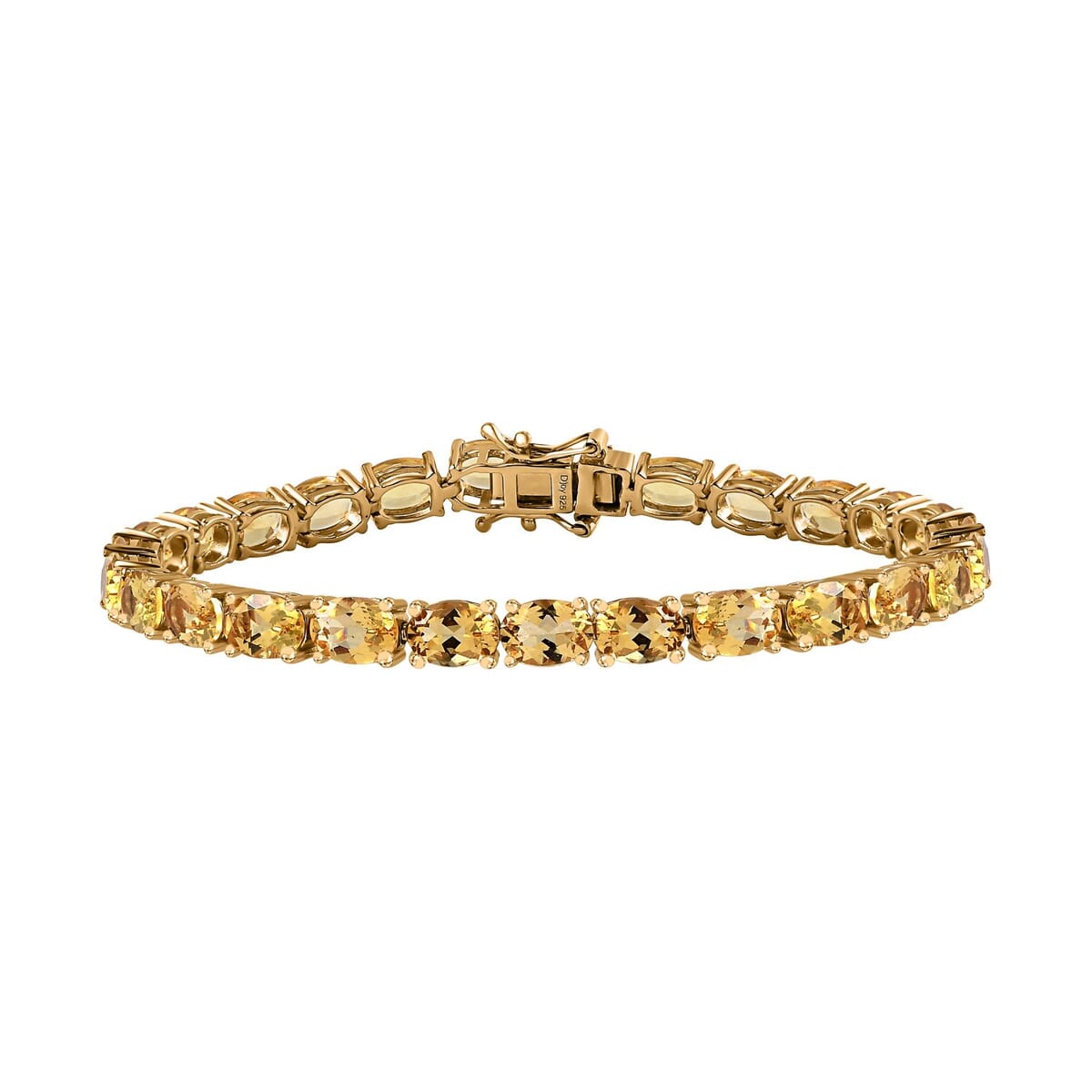 Premium Brazilian Heliodor Tennis Bracelet in Vermeil YG Over Sterling Silver (8.00 In) 20.20 ctw image number 0