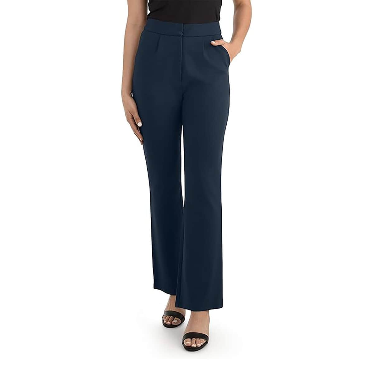 Navy High Waisted Pants - S image number 0